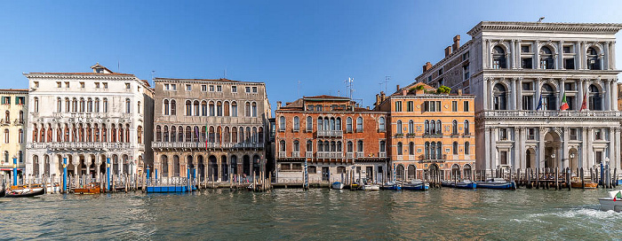 Venedig Canal Grande (v.l.): Ca' Loredan, Ca' Farsetti, Palazzo Cavalli, Palazzo Corner Valmarana und Palazzo Grimani