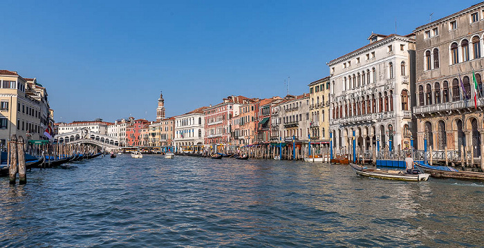 Venedig Canal Grande (v.r.): Palazzo Cavalli, Ca' Farsetti und Ca' Loredan Ponte di Rialto