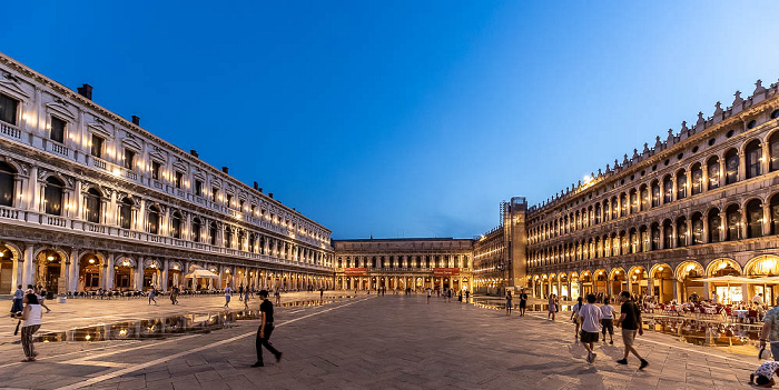 Venedig Piazza San Marco mit Procuratie Nuove, Ala napoleonica delle Procuratie und Procuratie Vecchie