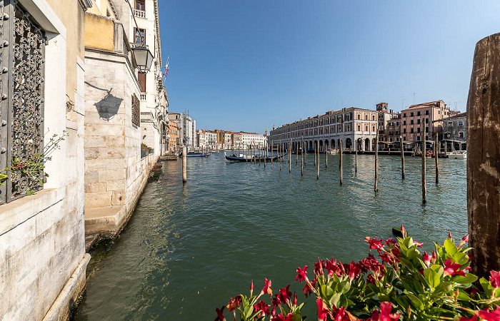 Venedig Blick vom Hotel Foscari Palace: Canal Grande Fabbriche Nuove di Rialto
