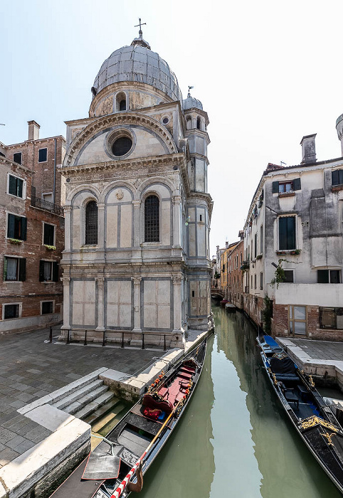Venedig Cannaregio - Blick von der Ponte Santa Maria Nova: Rio dei Miracoli und Chiesa di Santa Maria dei Miracoli Campiello dei Miracoli