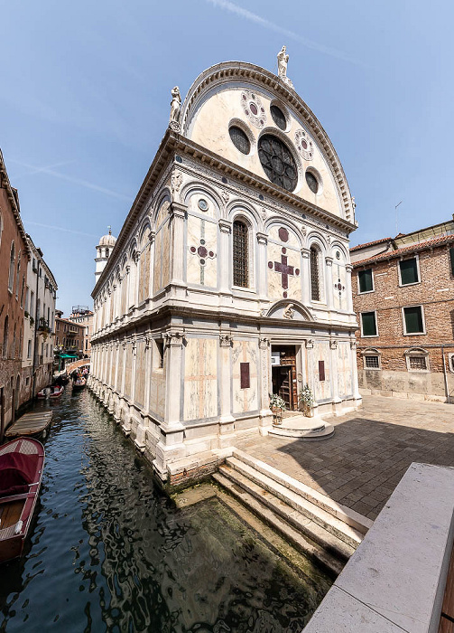 Venedig Cannaregio - Blick von der Ponte dei Miracoli: Rio dei Miracoli, Chiesa di Santa Maria dei Miracoli und Campo dei Miracoli