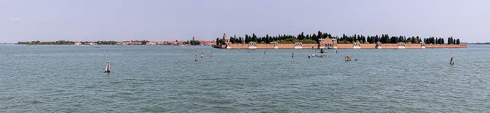 Blick von der Fondamente Nuove: Lagune von Venedig mit Murano (links) und San Michele Venedig