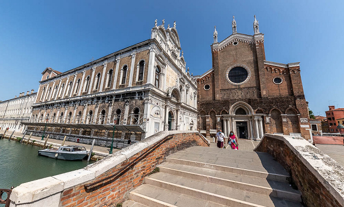 Castello: Campo Santi Giovanni e Paolo mit der Scuola Grande di San Marco und der Basilica dei Santi Giovanni e Paolo Venedig