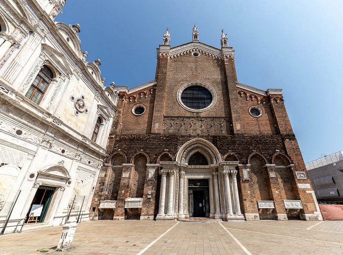Venedig Castello: Campo Santi Giovanni e Paolo mit der Basilica dei Santi Giovanni e Paolo Scuola Grande di San Marco