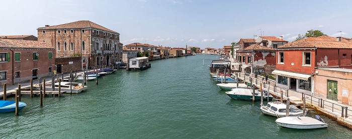 Murano - Blick von der Ponte Longo (v.l.): Fondamenta da Mula, Canale degli Angeli, Fondamenta Venier Venedig