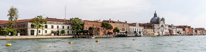 Venedig Canale della Giudecca, Giudecca mit der Chiesa delle Zitelle (Chiesa di Santa Maria della Presentazione)