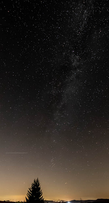 Blick vom Kopen: Sternenhimmel mit Milchstraße Pfohren