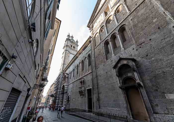 Centro storico: Via San Lorenzo mit der Cattedrale di San Lorenzo Genua