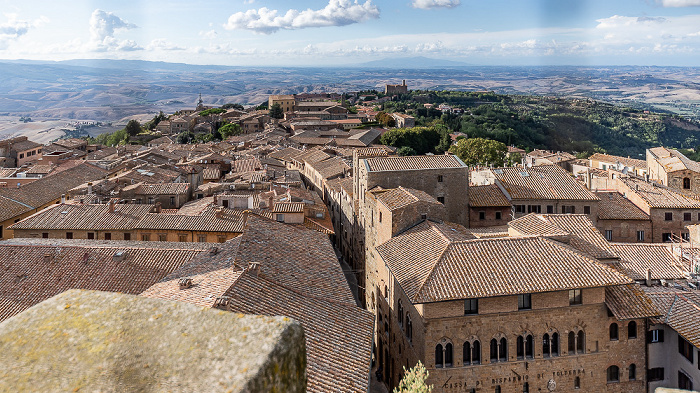 Volterra Blick vom Turm des Palazzo dei Priori auf das Centro storico