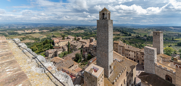 San Gimignano Blick vom Torre Salvucci Maggiore: Torre Rognosa Complesso di San Domenico Torre dei Becci Torri degli Ardinghelli