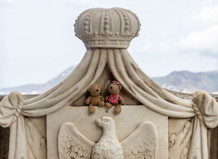 Portoferraio Garten der Palazzina dei Mulini: Wappen von Napoleone Bonaparte - Teddy, Teddine