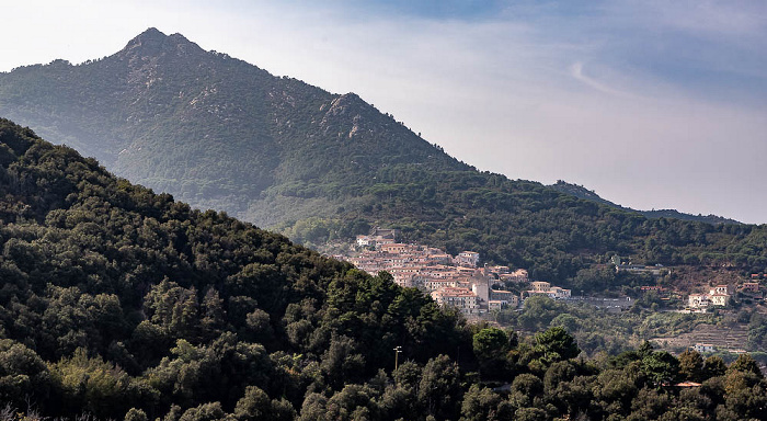 Blick auf Marciana Alta und den Monte Giove Poggio