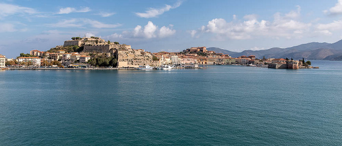 Portoferraio Tyrrhenisches Meer, Fortezze Medicee, Darsena medicea, Centro storico mit dem Forte Stella, Torre della Linguella (Torre del Martello)