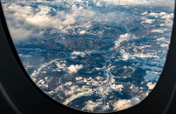 Steiermark Gurktaler Alpen 2022-01-28 Flug UAE50 München Franz Josef Strauß (MUC/EDDM) - Dubai (DXB/OMDB) Sankt Lambrecht Luftbild aerial photo