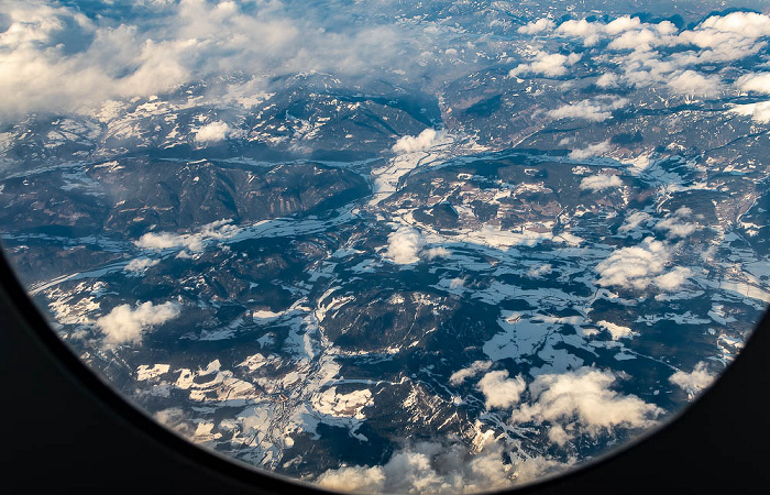 Steiermark Gurktaler Alpen 2022-01-28 Flug UAE50 München Franz Josef Strauß (MUC/EDDM) - Dubai (DXB/OMDB) Sankt Lambrecht Luftbild aerial photo