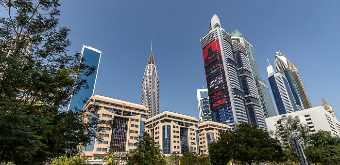 Dubai International Financial Centre 21st Century Tower Al Kawakeb Buildings AMA Tower Aspin Commercial Tower Carlton Hotels & Suites Chelsea Tower Grand Stay Hotel Apartments Rose Rayhaan by Rotana