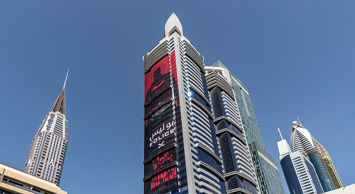 Dubai International Financial Centre (v.l.): Carlton Hotels & Suites, Grand Stay Hotel Apartments, Rolex Tower Dubai