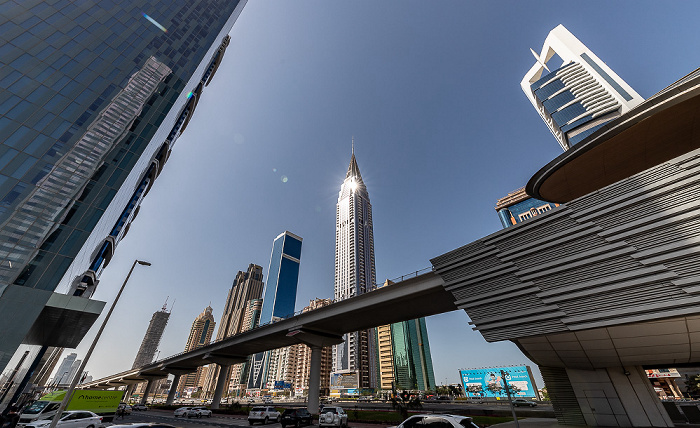 Dubai International Financial Centre: Dubai Metro Red Line und Financial Centre Metro Station Al Kharbash Tower Al Meraikhi Tower AMA Tower Aspin Commercial Tower Chelsea Tower Shangri-La Hotel