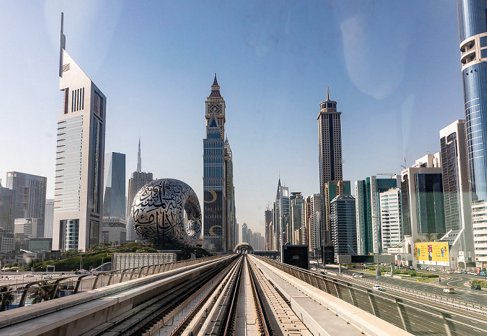 Dubai Metro Red Line, Trade Centre Al Yaqoub Tower Emirates Tower Metro Station Emirates Towers Khalid Al Attar Tower 2 Museum of the Future The Tower