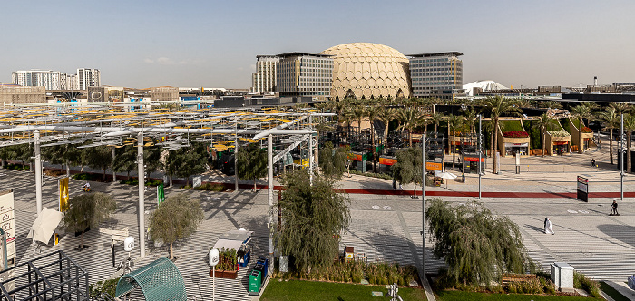 EXPO 2020 Dubai: Blick von Garden in the Sky Al Wasl Plaza EXPO 2020 Garden in the Sky EXPO 2020 Pavillon der Vereinigten Arabischen Emirate EXPO 2020