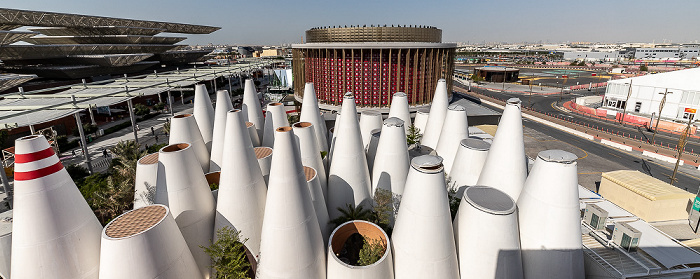 EXPO 2020 Dubai: Blick von der Dachterrasse des Schweizer Pavillons Dubai