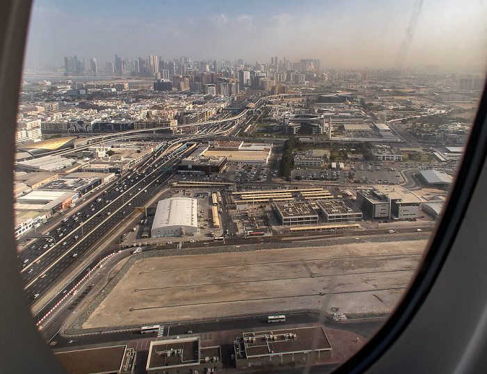 Dubai International Airport, Deira mit der Al Ittihad Road Dubai