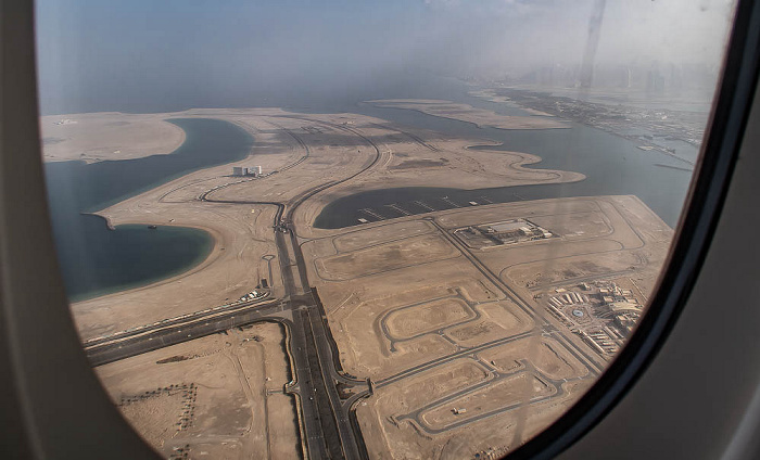 Deira Island, Dubai Creek 2022-02-02 Flug UAE49 Dubai (DXB/OMDB) - München Franz Josef Strauß (MUC/EDDM) Luftbild aerial photo