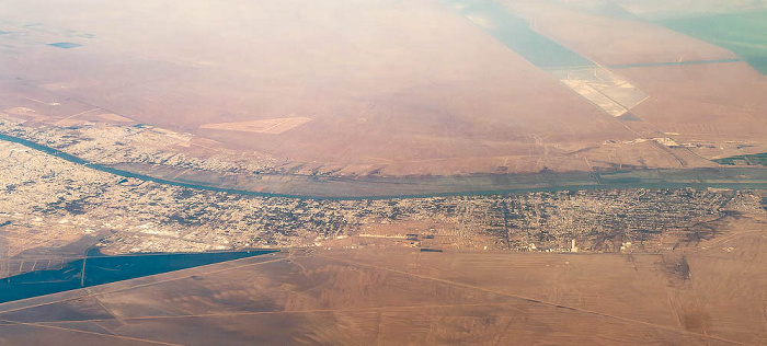 Basra Governorate Basra, Schatt al-Arab 2022-02-02 Flug UAE49 Dubai (DXB/OMDB) - München Franz Josef Strauß (MUC/EDDM) Luftbild aerial photo