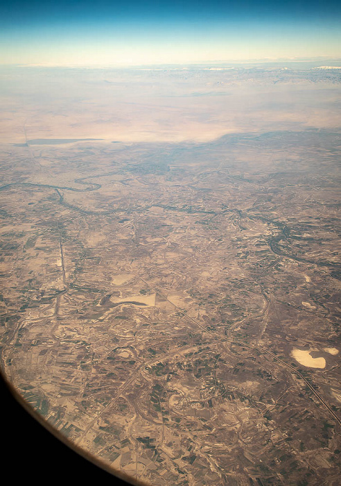 Wasit Governorate - Shaṭṭ al-Gharrāf 2022-02-02 Flug UAE49 Dubai (DXB/OMDB) - München Franz Josef Strauß (MUC/EDDM) Luftbild aerial photo