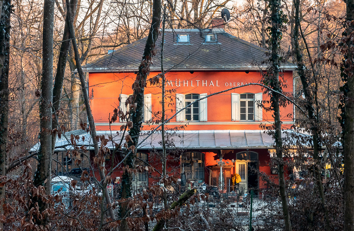 Mühlthal: Bahnhofsgebäude Mühlthal Starnberg