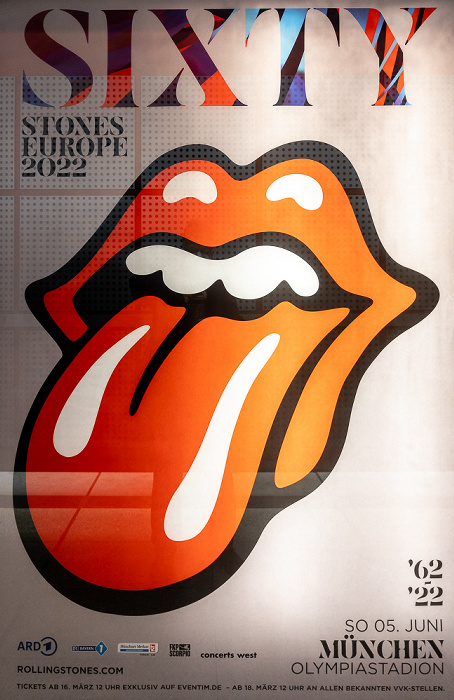München U-Bahnhof Kreillerstraße: Plakat für die Sixty-Tour der Rolling Stones