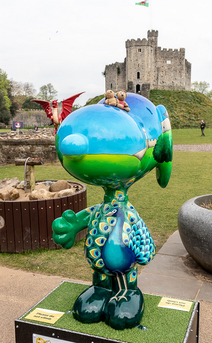 Cardiff Castle: Snoopy mit Teddy und Teddine
