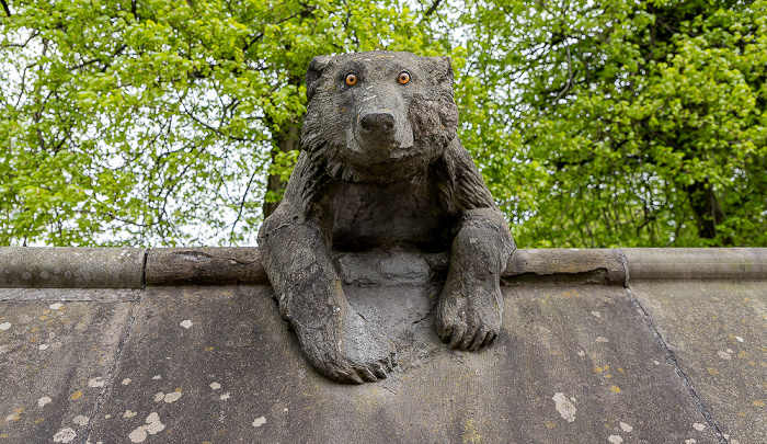 Cardiff Castle Street: Animal Wall - Bear (Bär)