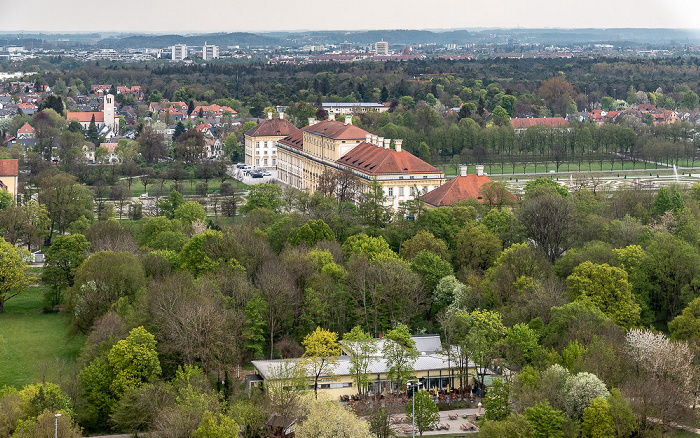 Oberschleißheim Luftbild aus Zeppelin: Schlossanlage Schleißheim - Neues Schloss und Schlosspark