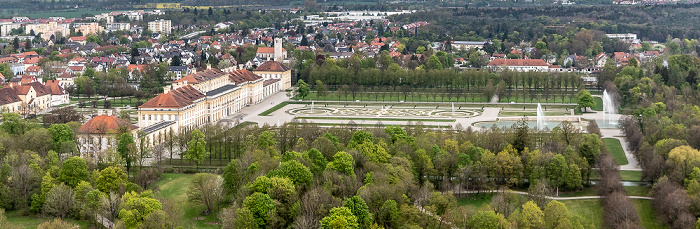 Oberschleißheim Luftbild aus Zeppelin: Schlossanlage Schleißheim - Neues Schloss und Schlosspark