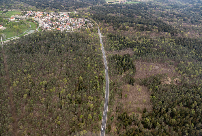 Luftbild aus Zeppelin: Schweizerholz Oberschleißheim