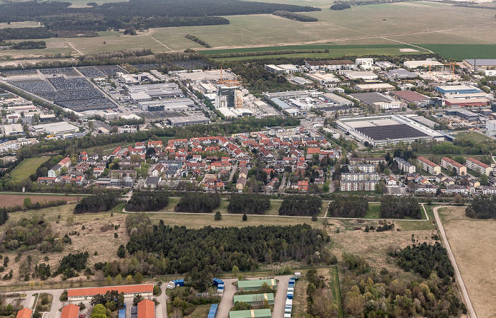 Garching bei München Luftbild aus Zeppelin: Hochbrück Schleißheimer Kanal