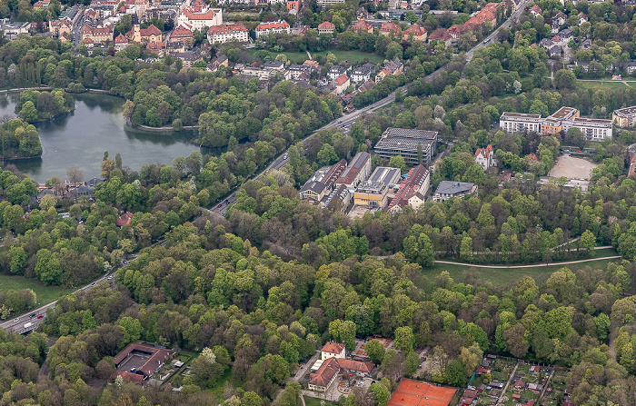 Luftbild aus Zeppelin: Schwabing-Freimann - Englischer Garten München