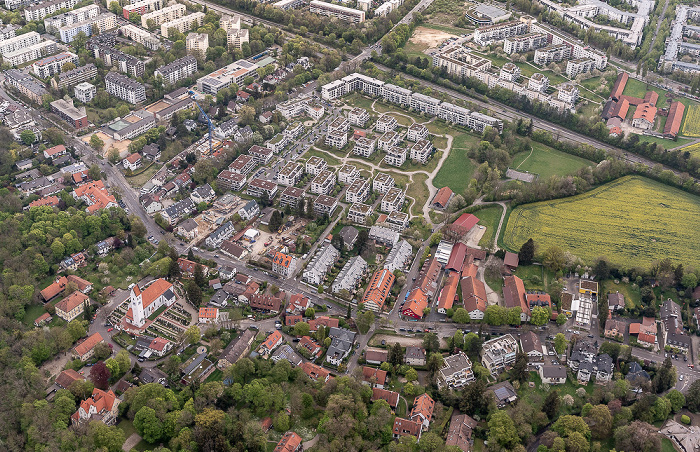 Luftbild aus Zeppelin: Bogenhausen - Oberföhring München