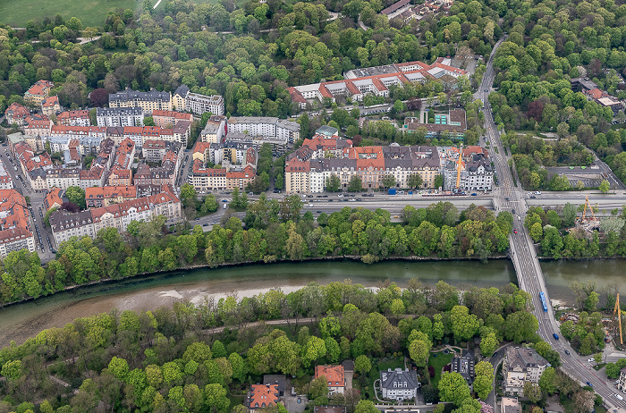 Luftbild aus Zeppelin: Bogenhausen München