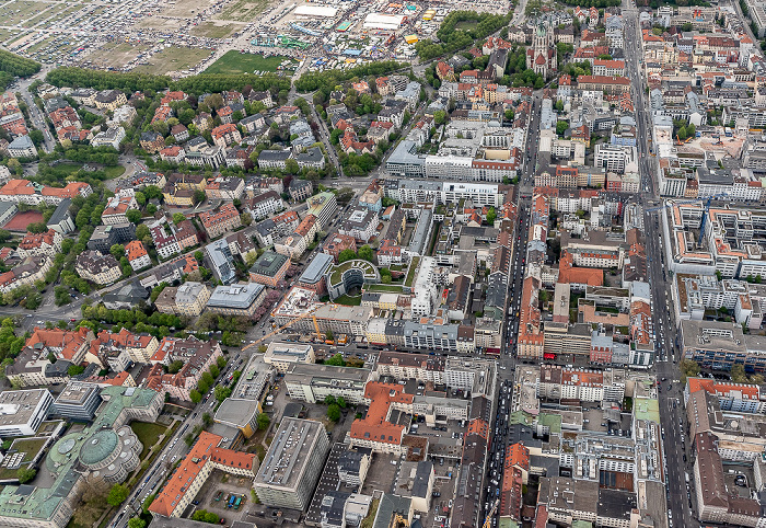 Luftbild aus Zeppelin: Ludwigsvorstadt-Isarvorstadt München