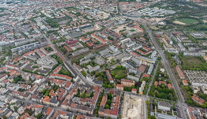 Luftbild aus Zeppelin: Maxvorstadt / Neuhausen-Nymphenburg München