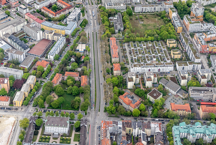 Luftbild aus Zeppelin: Schwabing-West München