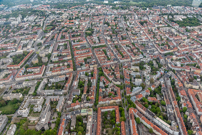 Luftbild aus Zeppelin: Schwabing-West / Schwabing-Freimann München