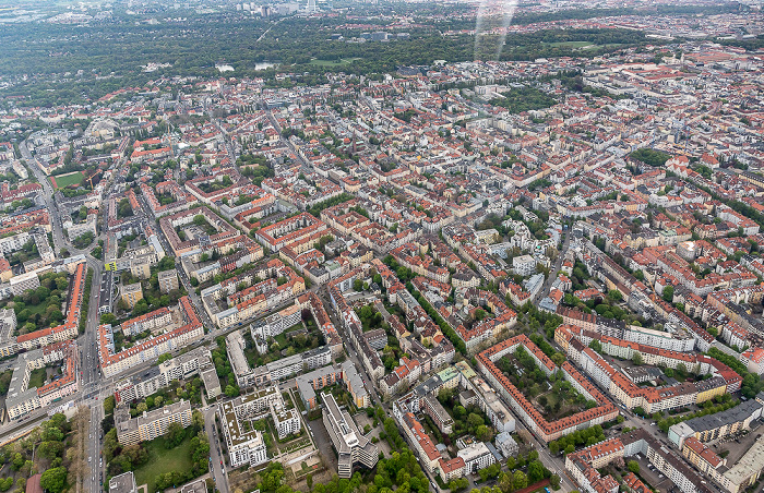 München Luftbild aus Zeppelin: Schwabing-West / Schwabing-Freimann