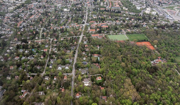 Luftbild aus Zeppelin: Allach-Untermenzing - Hartmannshofen, Hartmannshofer Park München