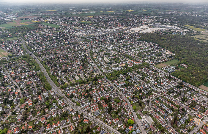 München Luftbild aus Zeppelin: Allach-Untermenzing Allacher Straße Von-Kahr-Straße