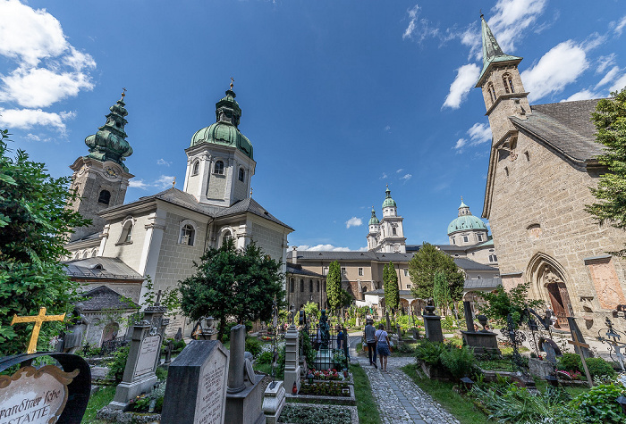 Altstadt: Erzabtei St. Peter mit dem Petersfriedhof und der Stiftskirche St. Peter Salzburg