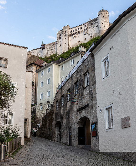 Salzburg Altstadt: Festungsgasse Festung Hohensalzburg